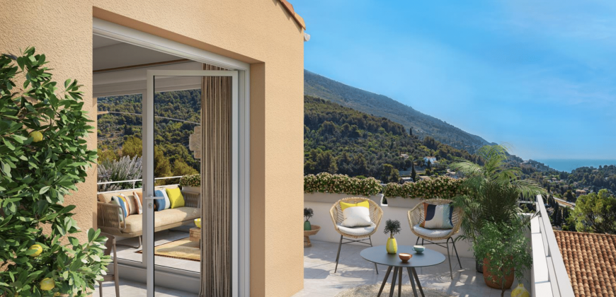 Menton, Provence-Alpes-Cote d’Azur: Les  Hauts  Jardins  1 bedroom apartment